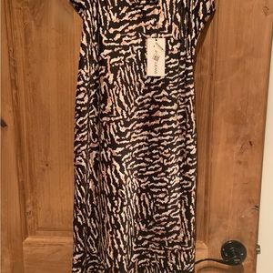 Beautiful Calvin Klein satin leopard print slip dress.